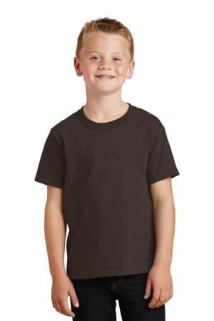 DARK CHOCOLATE BROWN PC54Y port & company-youth core cotton tee