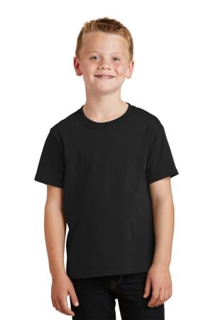 JET BLACK PC54Y port & company-youth core cotton tee