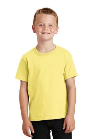 YELLOW PC54Y port & company-youth core cotton tee
