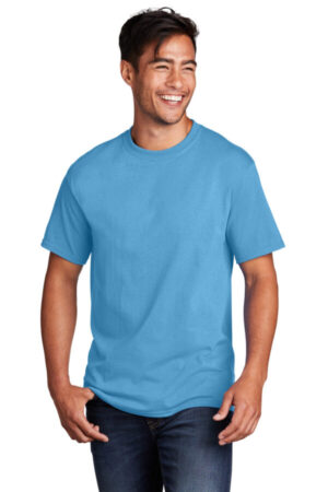 AQUATIC BLUE PC54 port & company-core cotton tee