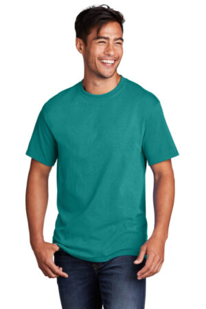 BRIGHT AQUA PC54 port & company-core cotton tee