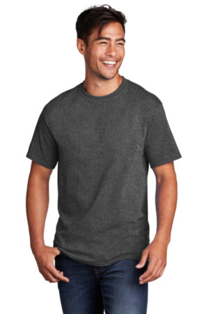 DARK HEATHER GREY PC54 port & company-core cotton tee