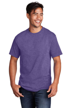 HEATHER PURPLE PC54 port & company-core cotton tee