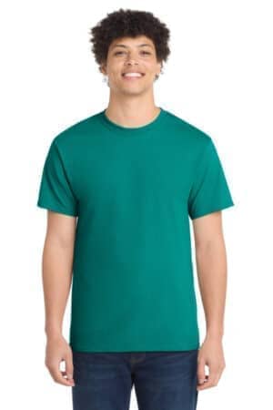 JADE GREEN PC54 port & co core cotton tee