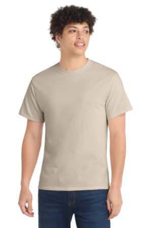 LIGHT SAND PC54 port & co core cotton tee