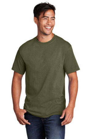 OLIVE DRAB GREEN PC54 port & company-core cotton tee