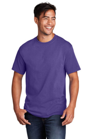 PURPLE PC54 port & company-core cotton tee