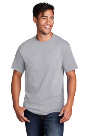 SILVER PC54 port & company-core cotton tee