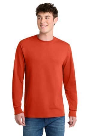 ORANGE ORANGE PC55LS port & co long sleeve core blend tee