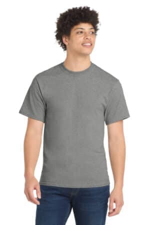 ATHLETIC HEATHER PC55T port & co tall core blend tee