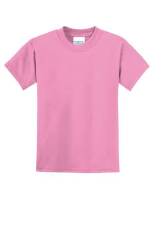 CANDY PINK PC55Y port & company-youth core blend tee
