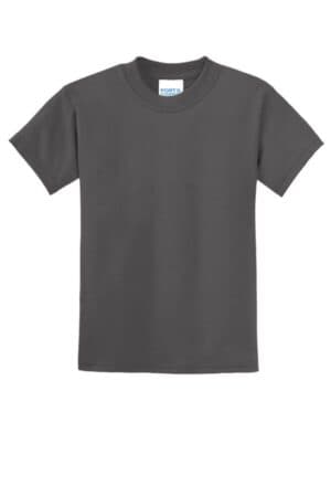 CHARCOAL PC55Y port & company-youth core blend tee