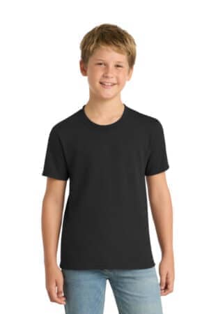 JET BLACK PC55Y port & co youth core blend tee