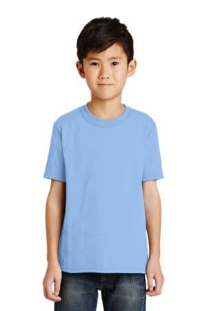 LIGHT BLUE PC55Y port & company-youth core blend tee