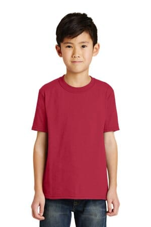 RED PC55Y port & company-youth core blend tee