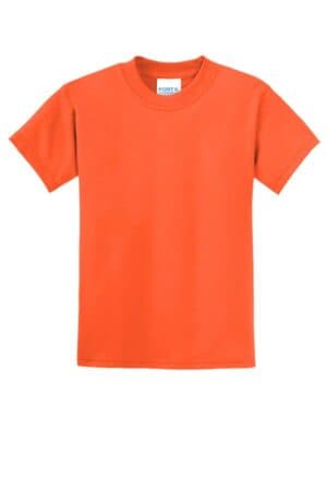 SAFETY ORANGE PC55Y port & company-youth core blend tee