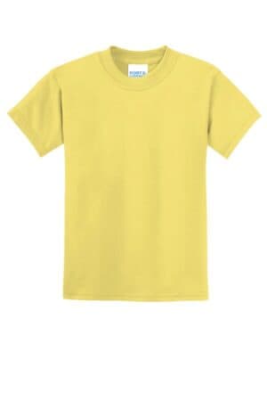 YELLOW PC55Y port & company-youth core blend tee