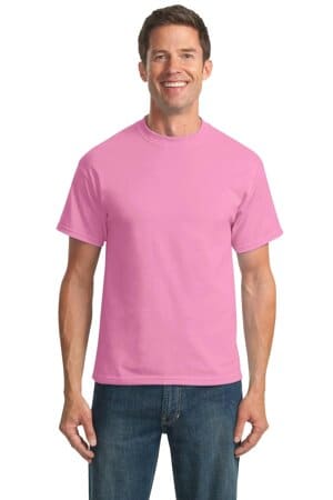 CANDY PINK PC55T port & company tall core blend tee