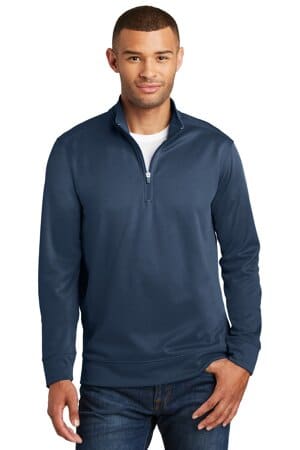 DEEP NAVY PC590Q port & company performance fleece 1/4-zip pullover sweatshirt