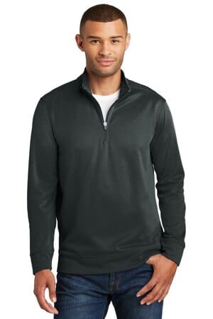 JET BLACK PC590Q port & company performance fleece 1/4-zip pullover sweatshirt