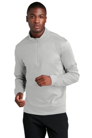 SILVER PC590Q port & company performance fleece 1/4-zip pullover sweatshirt