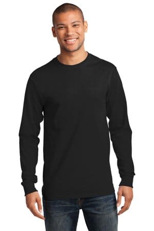 JET BLACK PC61LST port & company-tall long sleeve essential tee