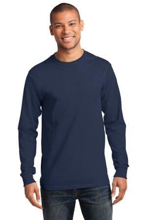 NAVY PC61LST port & company-tall long sleeve essential tee