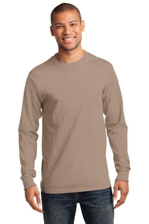SAND PC61LST port & company-tall long sleeve essential tee