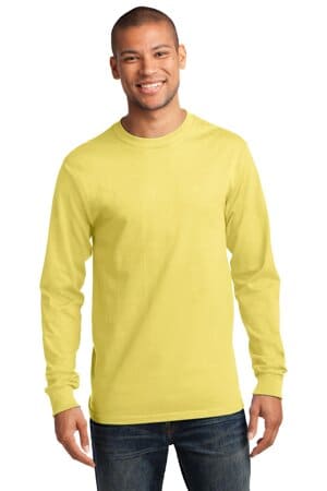 YELLOW PC61LST port & company-tall long sleeve essential tee