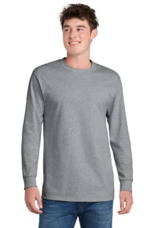 ATHLETIC HEATHER PC61LS port & co long sleeve essential tee