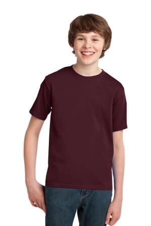 ATHLETIC MAROON PC61Y port & company-youth essential tee