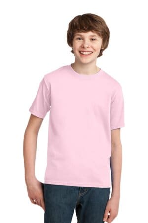 PALE PINK PC61Y port & company-youth essential tee