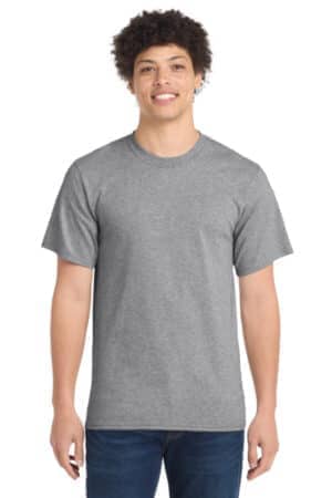 ATHLETIC HEATHER PC61 port & co essential tee