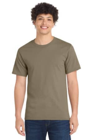DUSTY BROWN PC61 port & co essential tee