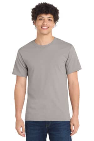 MEDIUM GREY PC61 port & co essential tee