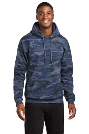 PC78HC port & company core fleece camo pullover hooded sweatshirt