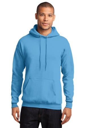 AQUATIC BLUE PC78H port & company-core fleece pullover hooded sweatshirt