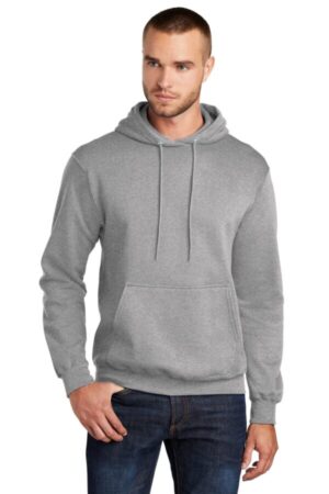 ATHLETIC HEATHER PC78H port & company-core fleece pullover hooded sweatshirt