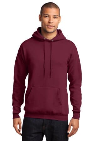 CARDINAL PC78H port & company-core fleece pullover hooded sweatshirt