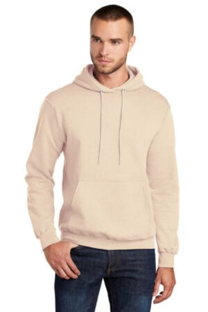 CREME PC78H port & company-core fleece pullover hooded sweatshirt