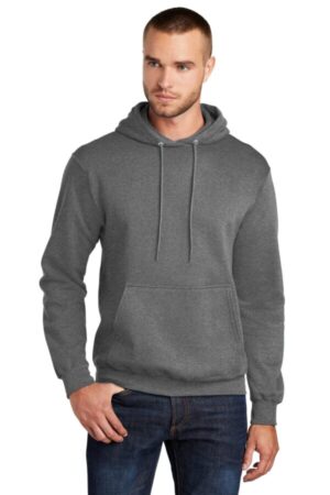 GRAPHITE HEATHER PC78H port & company-core fleece pullover hooded sweatshirt