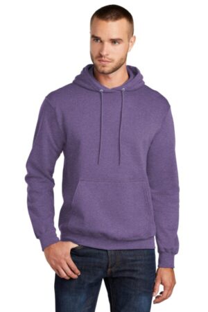 HEATHER PURPLE PC78H port & company-core fleece pullover hooded sweatshirt