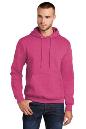 HEATHER SANGRIA PC78H port & company-core fleece pullover hooded sweatshirt