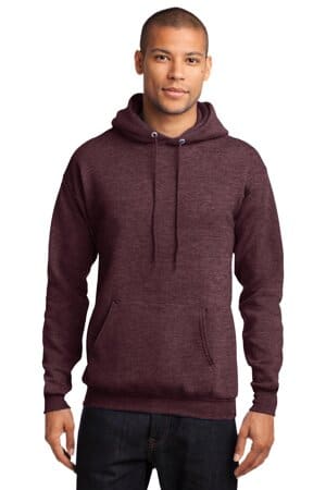 HEATHER ATHLETIC MAROON PC78H port & company-core fleece pullover hooded sweatshirt