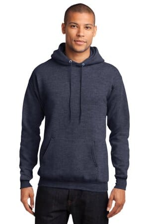 HEATHER NAVY PC78H port & company-core fleece pullover hooded sweatshirt