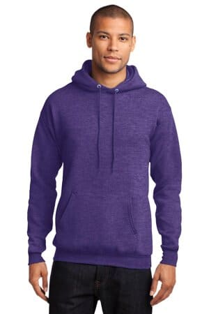 HEATHER PURPLE PC78H port & company-core fleece pullover hooded sweatshirt