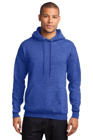 HEATHER ROYAL PC78H port & company-core fleece pullover hooded sweatshirt