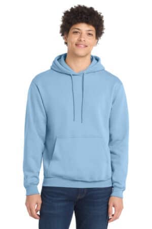 PC78H port & co core fleece pullover hooded sweatshirt