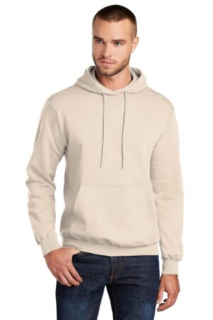 NATURAL PC78H port & company-core fleece pullover hooded sweatshirt