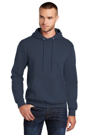 NAVY PC78H port & company-core fleece pullover hooded sweatshirt